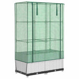 Raised Bed with Greenhouse Cover Rattan Look 80x40x138 cm 4015842