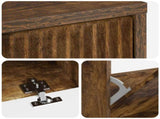 Shoe Cabinet HOORN 78 x 24 x 100 cm Engineered Wood Smoked Oak 897320