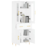 Highboard White 69.5x34x180 cm Engineered Wood 3198521