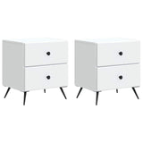 Bedside Cabinet 2 pcs White 43 x 34.5 x 47.5 cm Engineered Wood 895446