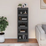 Book Cabinet Grey 50x35x154 cm Solid Wood Pine 821716