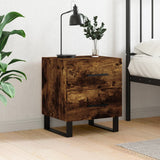 Bedside Cabinet Smoked Oak 40x35x47.5 cm Engineered Wood 827366