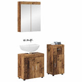 Bathroom Furniture Set TULUM 3 pcs Old Wood 60 x 34 x 63 cm 3398032