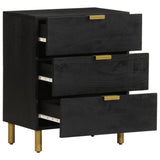 Bedside Cabinet Black 50x33x62 cm Engineered Wood 4017657