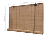 Brown Bamboo Roller Blinds 120 x 160 cm 241328