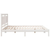 Extra Long Bed Frame without Mattress White 200x210 cm Solid Wood 3309194