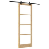 Sliding Door ORKDAL Natural and Black 83 x 232 cm 3332169