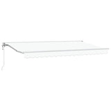 Retractable Awning White 400 x 200 cm Polyester and Metal 3329866