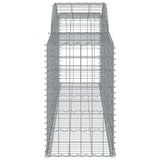 Arched Gabion Baskets 10 pcs 300x50x80/100 cm Galvanised Iron 3146691