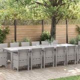 Garden Dining Set 15 pcs Light Grey Polt rattan 3378650