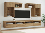 TV Wall Units Wall-mounted 6 pcs Old Wood Engineered Wood 3402789