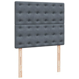 Box Spring Bed with Mattress Dark Grey 120x190 cm Small Double Velvet 3290871