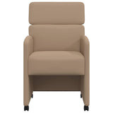 Dining Chairs with Wheels 2 pcs Cappuccino 58 x 65 x 98 cm 42017889