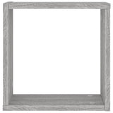 Wall Cube Shelves 6 pcs Grey Sonoma 30x15x30 cm 815884