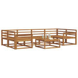 Outdoor Sofa Set 7 pcs Natural Solid Acacia Wood 3367252