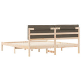 Bed Frame with Upholstered Headboard Taupe 180 x 200 cm 878032