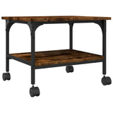 Printer Stand 2-Tier Smoked Oak 50x40x38 cm Engineered Wood 842283