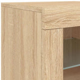 Sideboard with LED Lights Sonoma Oak 123x37x67 cm 3209081