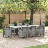 Garden Table Light Grey 250 x 100 x 73 cm Poly Rattan 3378519