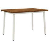 120 x 70 x 75 cm Solid Acacia Wood Natural and White 937597