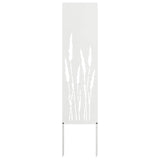 Garden Privacy Screen White 32 x 140 cm Cold-rolled steel 876239