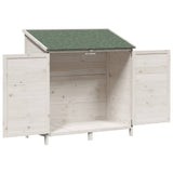 Garden Shed White 106.5 x 56 x 113.5 cm Solid Fir Wood 42033441