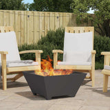 Fire Pit Black 60 x 60 x 30 cm Steel 858966