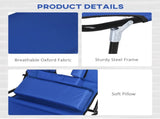 Outdoor Foldable Sun Lounger Set of 2, 4 Level Adjustable Backrest Reclining Sun Lounger Chair with T3398P320081