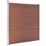 WPC Fence Set 9 Square 1 Slanted 1657x186 cm Brown 3053223