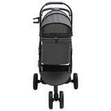 Folding Pet Stroller Black 78 x 54 x 101 cm Polyester 42012440