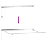 Awning Frame Manual Adjustable White 3.5 x 2 m Steel 42002524