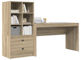 Desk with Drawer with Shelf with Storage 2 pcs Sonoma Oak 3337331