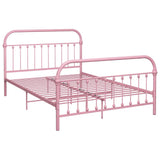 284512 Bed Frame without Mattress Pink Metal 120x200 cm