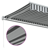 Manual Retractable Awning Anthracite&White 450x350 cm 3215796