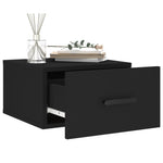 ZNTS Wall-mounted Bedside Cabinets 2 pcs Black 35x35x20 cm 829839