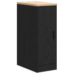 ZNTS Garage Cabinets 2 pcs Black Engineered Wood 3328288