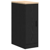 ZNTS Garage Cabinets 2 pcs Black Engineered Wood 3328288