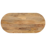Table Top 120x50x2.5 cm Oval Solid Wood Mango 370128
