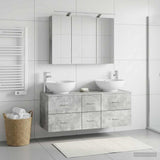 Bathroom Furniture Set 4 pcs Concrete Grey 3406978