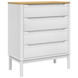 Chest of Drawers FLORO White Solid Wood Pine 374009