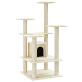 Cat Tree with Sisal Scratching Posts Cream 110 cm 171479