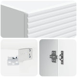 Wall-Mounted Cabinet White 33 x 34.5 x 90 cm Engineered Wood 898585