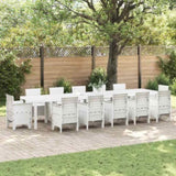 Garden Table White 400 x 100 x 73 cm Poly Rattan 3378530