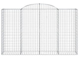 Arched Gabion Baskets 14 pcs 200x50x160/180 cm Galvanised Iron 3146395