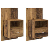 Bedside Cabinet 2 pcs Old Wood 50 x 32.5 x 80cm Engineered Wood 880495