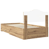 Bed Frame with Drawer Artisan Oak 100 x 200 cm Engineered Wood 3413237