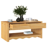 Coffee Table Drammen Oak 99 x 55 x 45 cm Solid Pine Wood 42003044