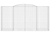 Arched Gabion Baskets 5 pcs 300x50x200/220 cm Galvanised Iron 3146794