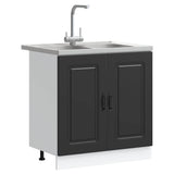 Kitchen Cabinet Kalmar Black 80 x 46 x 81.5 cm Engineered Wood 3315002