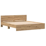 Bed Frame Artisan Oak 203 x 185 x 70 cm Engineered Wood 3378500